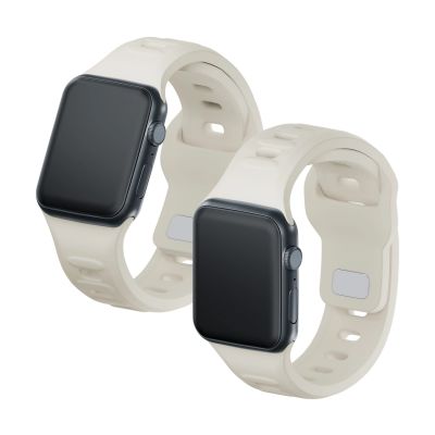 5. Pasek 3mk Silicone Watch Strap na Apple Watch 42/44/45/49mm - beżowy