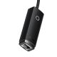 4. Baseus Lite Series zewnętrzna karta sieciowa USB Typ C - RJ-45 1Gbps (1000Mbps) czarny (WKQX000301)