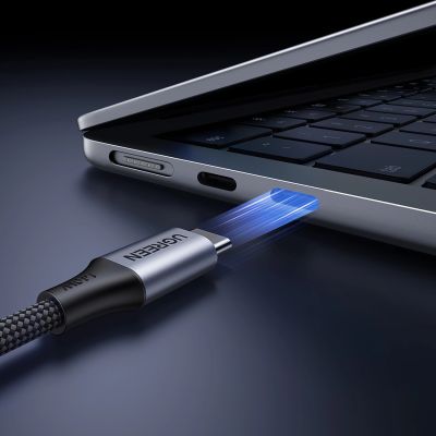 4. Kabel Ugreen 2w1 USB-C - 2xUSB-C PD 140W 2m - czarny
