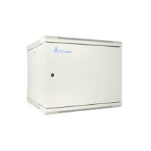 Extralink Szafa rack 9U 600x600 ASP Szara montowana na ścianie, drzwi blaszane pełne