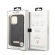 8. Etui Guess Peony Logo Plate MagSafe na iPhone 13 Pro / iPhone 13 - czarne