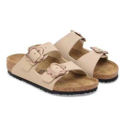 3. Birkenstock klapki ARIZONA FLOWER BUCKLE KIDS 1030439 SANDCASTLE (szerokość standardowa)