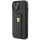 2. Etui Ferrari Grip Stand Metal Logo na iPhone 15 - czarne