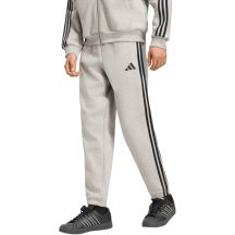 Spodnie męskie adidas Essentials 3-Stripes Fleece Tapered Cuffed szare KY4127