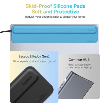 13. Baseus EliteJoy Gen2 uniwersalny HUB USB 12w1 z kablem USB-C 25cm podstawka pod notebook USB-A / USB-C / DP / HDMI / SD / TF / RJ45 / 3,5mm jack / PD 100W szary (WKSX030213)