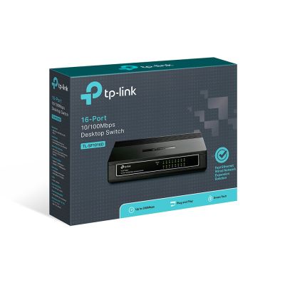 5. TP-Link TL-SF1016D przełącznik sieciowy Fast Ethernet (10/100) Czarny