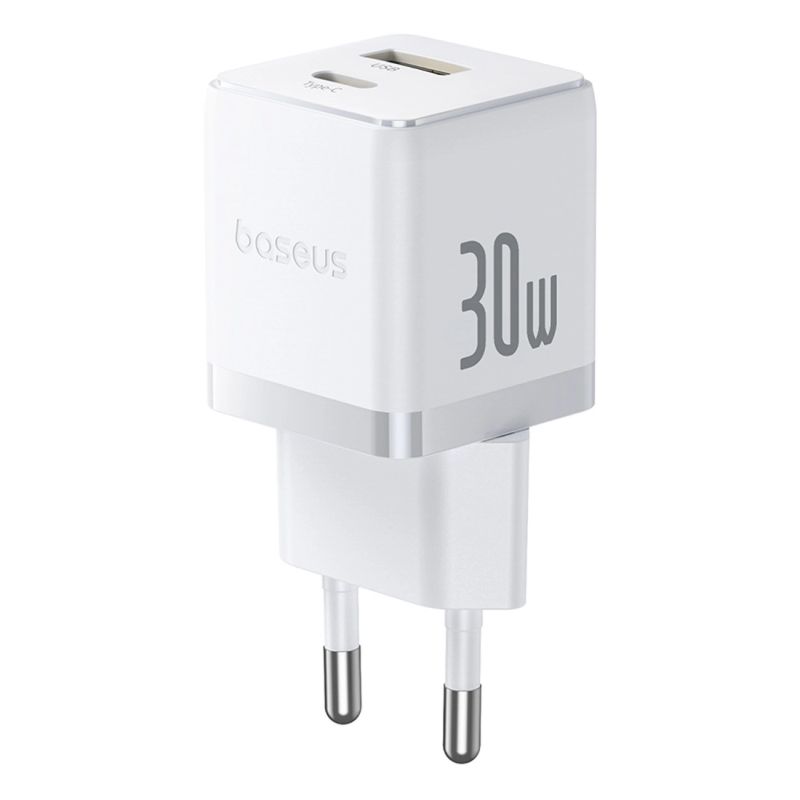 Ładowarka sieciowa Baseus Palm 30W USB-C USB-A - biała