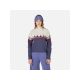 Sweter damski ROSSIGNOL W PATTERNED TN SWEATER niebieski