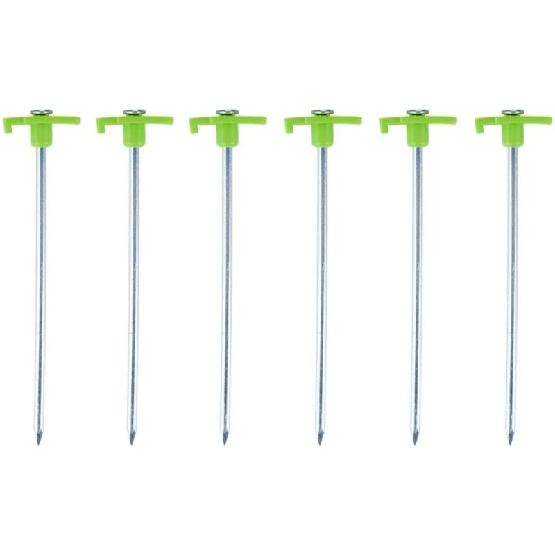 7. ŚLEDZIE DO NAMIOTU 19CM KPL. 6SZT METAL PLASTIK CAMP ACTIVE