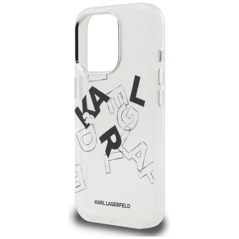 6. Etui Karl Lagerfeld IML Sketched Graphic na iPhone 16 Pro - przezroczyste