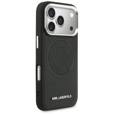 4. Etui Karl Lagerfeld K Head Point Logo MagSafe na iPhone 17 Pro Max - czarne