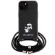 2. Etui Karl Lagerfeld Crossbody Saffiano Metal Pin Karl&Choupette na iPhone 15 Plus - czarne