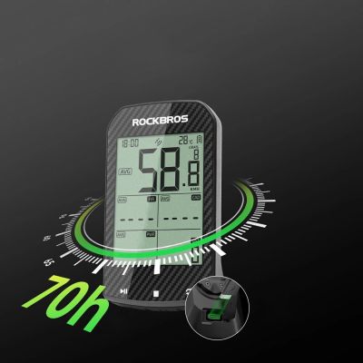 3. Licznik rowerowy Rockbros M1Pro Bluetooth GPS IPX6 - czarny