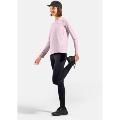 6. Koszulka damska Odlo T-shirt crew neck l/s ZEROWEIGHT CHILL-TEC różowa