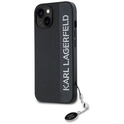 2. Etui Karl Lagerfeld Saffiano Rhinestones & Charm na iPhone 15 / 14 / 13 - czarne