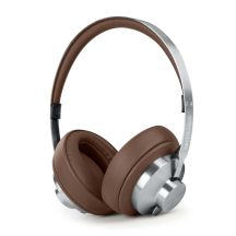 Muse M-298 SBR słuchawki/zestaw słuchawkowy Przewodowy i Bezprzewodowy Opaska na głowę Połączenia/muzyka Bluetooth Brązowy, Srebrny
