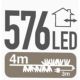 14. LAMPKI CHOINKOWE ŁAŃCUCH ŚWIETLNY 576 LED TIMER 3 KOLORY