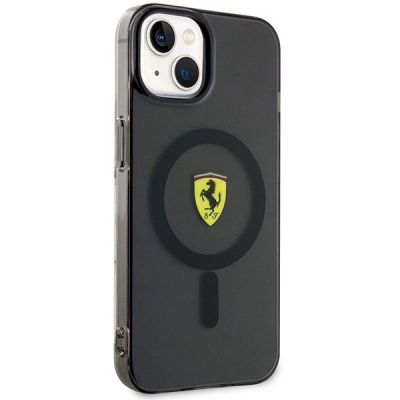 4. Etui Ferrari Translucent MagSafe na iPhone 14 Plus - czarne
