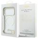 8. Etui Guess IML Script Metal MagSafe na iPhone 17 Pro - przezroczyste