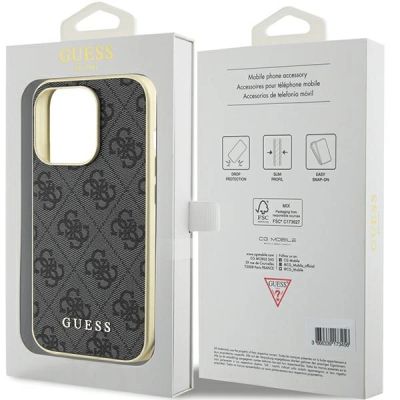 8. Etui Guess 4G Charms Collection do iPhone 15 Pro - szare