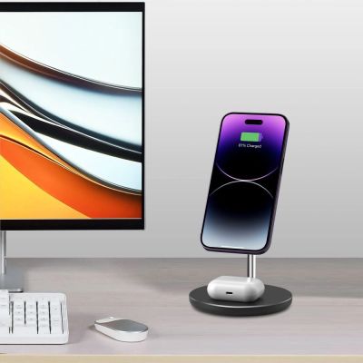 7. Stacja ładująca Tech-Protect QI15W-A39 2w1 MagSafe - czarna
