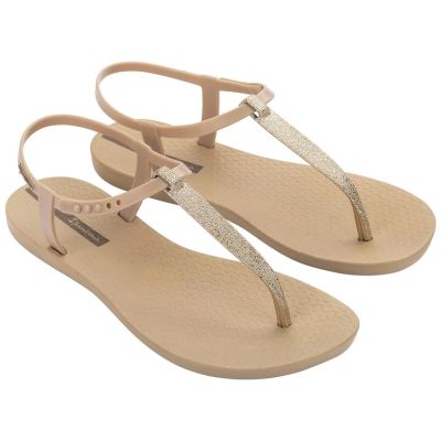 2. Ipanema Sandal Class sandały japonki damskie lekkie beżowe ze złotym
