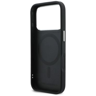 7. Etui Karl Lagerfeld Karl & Choupette Back Logo MagSafe na iPhone 17 Pro - czarne