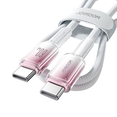 5. Kabel Joyroom S-A42 Crystal-Clear Series 60W USB-C - USB-C 1,2m - biały