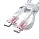 5. Kabel Joyroom S-A42 Crystal-Clear Series 60W USB-C - USB-C 1,2m - biały