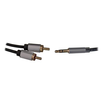 8. Kabel audio 3,5 mm męski na 2RCA męski 5m czarny