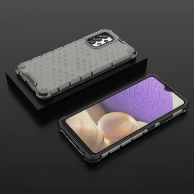 3. Honeycomb etui pancerny pokrowiec z żelową ramką Samsung Galaxy A03s (166,5) czarny