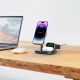 6. Ładowarka Tech-Protect QI15W-A27 indukcyjna 3w1 ze stojakiem z MagSafe na smartfon / Apple Watch / AirPods - czarna