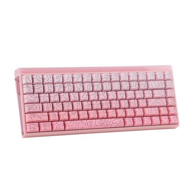 6. Klawiatura gasket HERO84 HE PINK+Gradient+Contour Dragon King switch RGB AULA