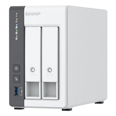 Qnap TS-216G, Tower, 2 x 2.5"/3.5" SATA, ARM 2.0GHz Quad core, 4GB, 1 x 2.5GbE + 1 x GbE, External adapter (PSU)
