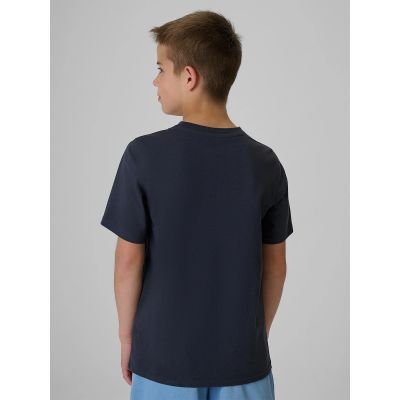 2. T-shirt regular z nadrukiem chłopięcy 4F 4FJRAW26TTSHM4349-22S