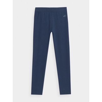 5. Legginsy bawełniane elastyczne dziewczęce 4F Junior