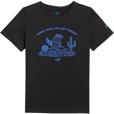 2. Koszulka dla chłopca 4F M2815 głęboka czerń 4FJWSS26TTSHM2815 20S