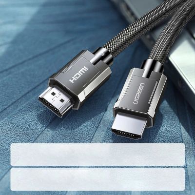 5. Ugreen kabel przewód HDMI 2.1 8K 60 Hz / 4K 120 Hz 3D 48 Gbps HDR VRR QMS ALLM eARC QFT 2 m szary (HD135 70321)