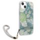 4. Etui Guess Flower Strap na iPhone 13 mini - zielone
