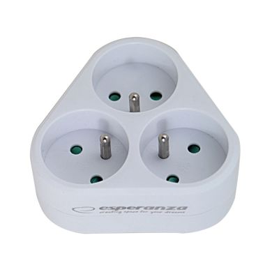 2. ESPERANZA ROZGAŁĘŹNIK ELEKTRYCZNY 3 GNIAZDA BIAŁY ELK303W
