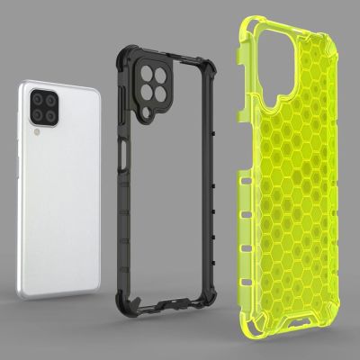 6. Honeycomb etui pancerny pokrowiec z żelową ramką Samsung Galaxy A22 4G niebieski