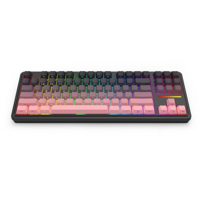 5. REDRAGON K728SP-RGB-PRO Antonium Pro klawiatura USB + RF Wireless + Bluetooth Czarny, Różowy
