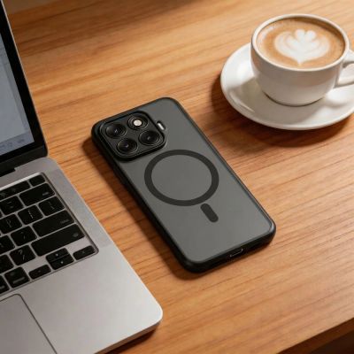 5. Etui Tech-Protect Magmat MagSafe na Xiaomi 17T Pro - czarne matowe
