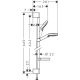 6. Hansgrohe Crometta system prysznicowy Chrom, Biały