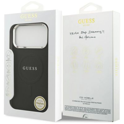 8. Etui Guess Classic Logo MagSafe na iPhone 17 Pro Max - czarne