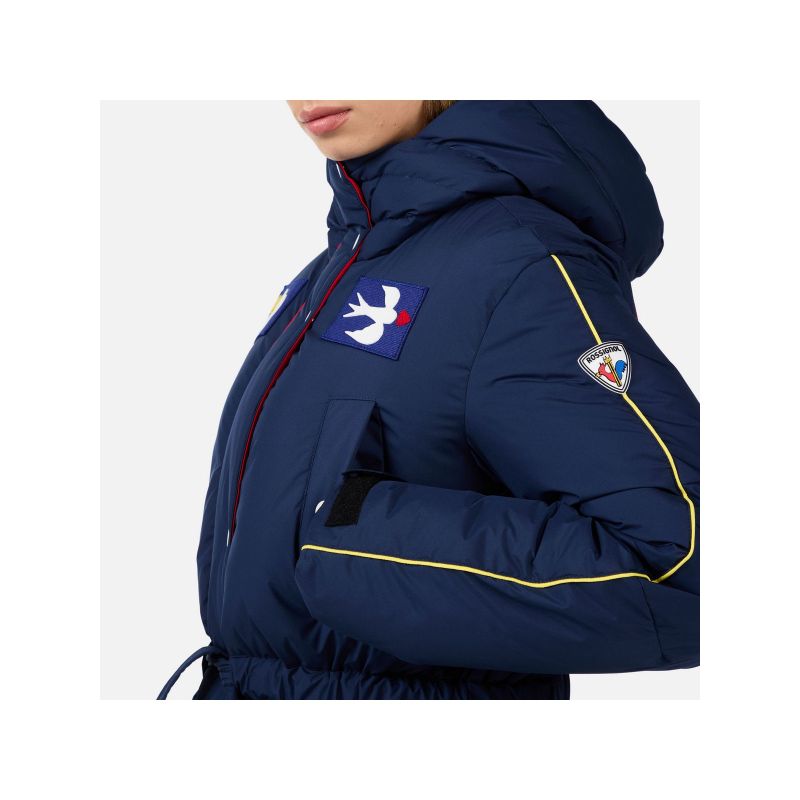 4. Kurtka narciarska damska ROSSIGNOL W JCC FLAG DOWN PARKA niebieska