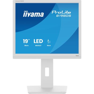 2. iiyama ProLite B1980S-W1 monitor komputerowy 48,3 cm (19") 1280 x 1024 px SVGA LED Biały