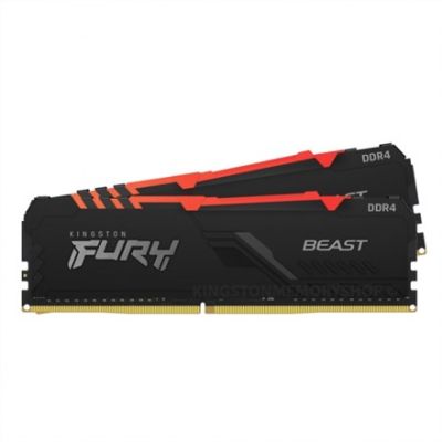9. Kingston Technology FURY Beast RGB moduł pamięci 32 GB 2 x 16 GB DDR4 3200 MT/s