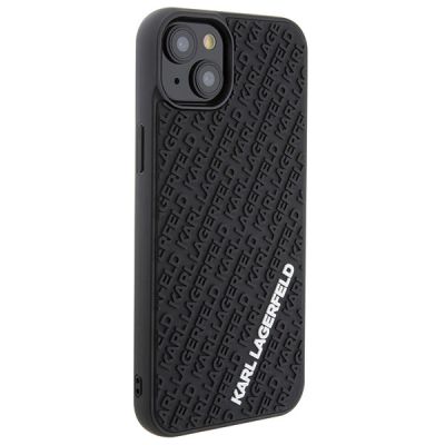 4. Etui Karl Lagerfeld 3D Rubber Multi Logo na iPhone 15 Plus - czarne
