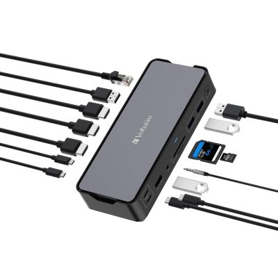 5. Verbatim CDS-15 Przewodowa USB 3.2 Gen 1 (3.1 Gen 1) Type-C Czarny, Szary